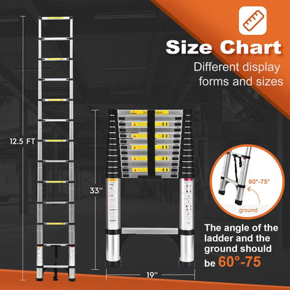 Aluminum Alloy Single-sided Telescopic Ladder Folding