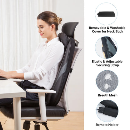 Back Massager with Heat, Electric Tissue Kneading Massage Chair Pad, Gifts
