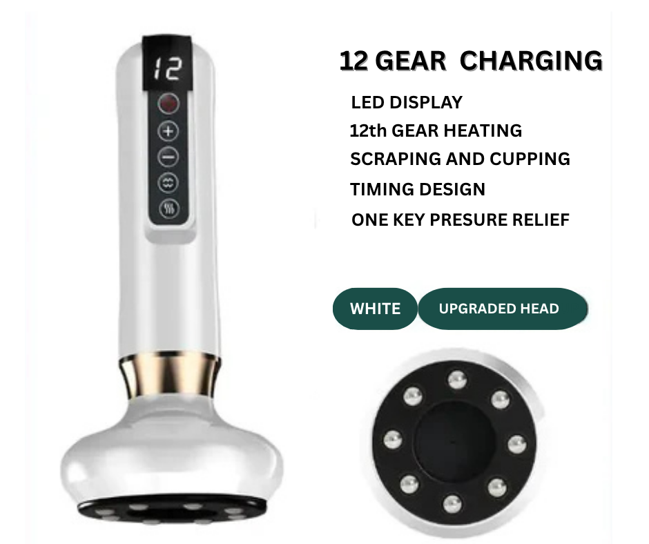 Electric Vacuum Cupping Massager 12 adjustable suction levels