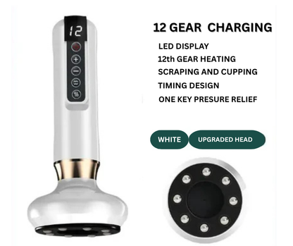 Electric Vacuum Cupping Massager 12 adjustable suction levels