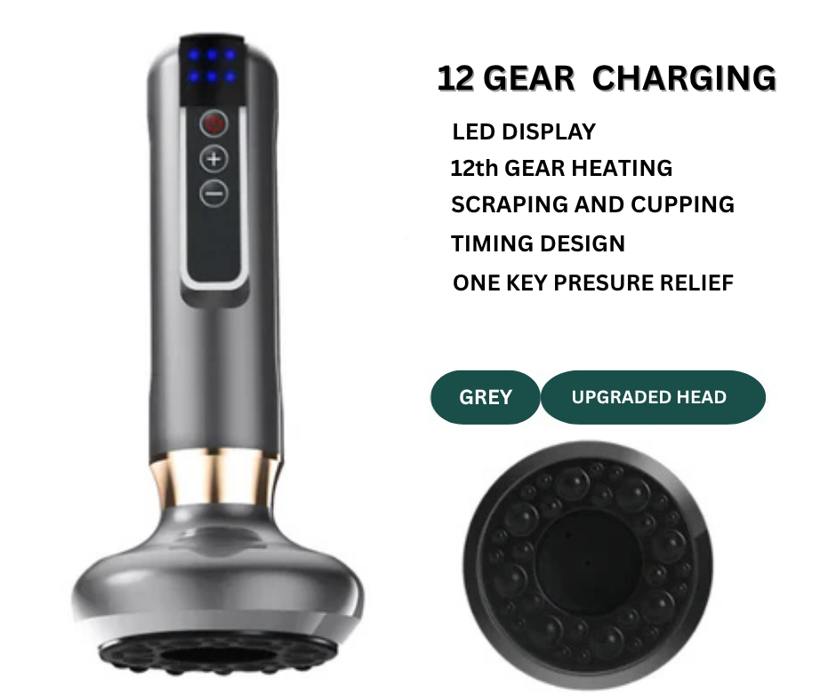 Electric Vacuum Cupping Massager 12 adjustable suction levels
