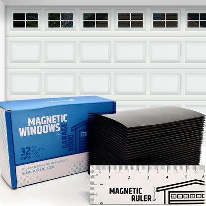 Heavy Duty Magnetic Garage Door Hardware Set - Will Not Slip or Fall – 4 Hinges, 2 Handles