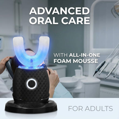 Professional 360° Ultrasonic Toothbrush & Blue Light Whitening Kit