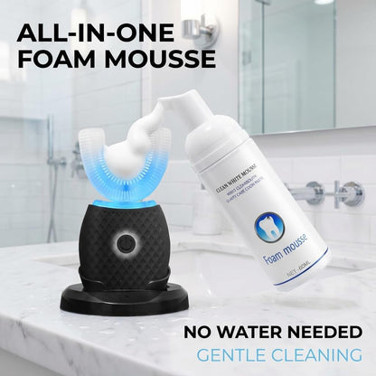 Professional 360° Ultrasonic Toothbrush & Blue Light Whitening Kit