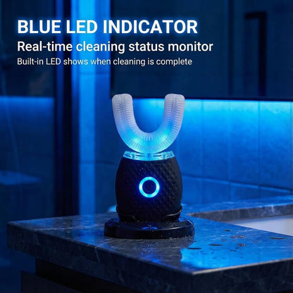 Professional 360° Ultrasonic Toothbrush & Blue Light Whitening Kit