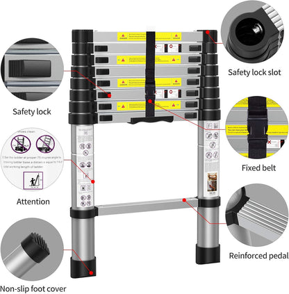 Aluminum Alloy Single-sided Telescopic Ladder Folding