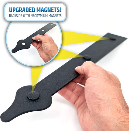 Heavy Duty Magnetic Garage Door Hardware Set - Will Not Slip or Fall – 4 Hinges, 2 Handles