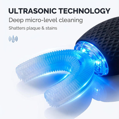 Professional 360° Ultrasonic Toothbrush & Blue Light Whitening Kit