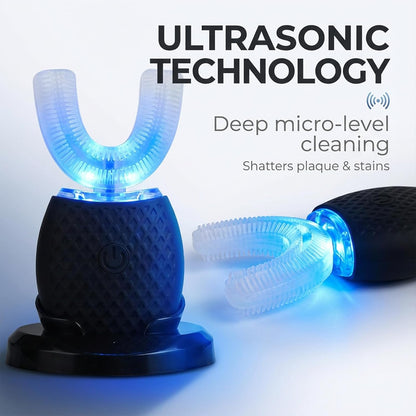 Professional 360° Ultrasonic Toothbrush & Blue Light Whitening Kit