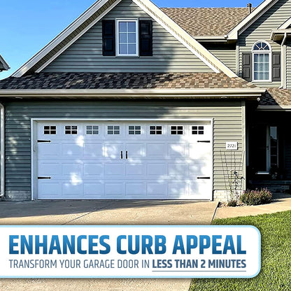 Heavy Duty Magnetic Garage Door Hardware Set - Will Not Slip or Fall – 4 Hinges, 2 Handles
