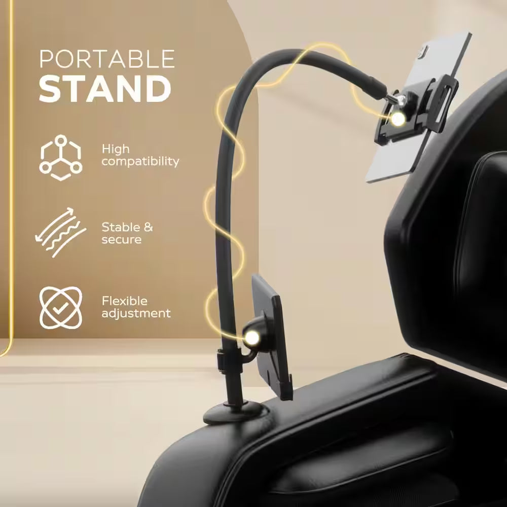 Vystan Black PU Leather Power Motorized Zero Gravity Reclining Massage Chair, Heating, Bluetooth, Lights