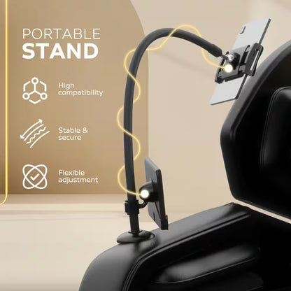 Vystan Black PU Leather Power Motorized Zero Gravity Reclining Massage Chair, Heating, Bluetooth, Lights