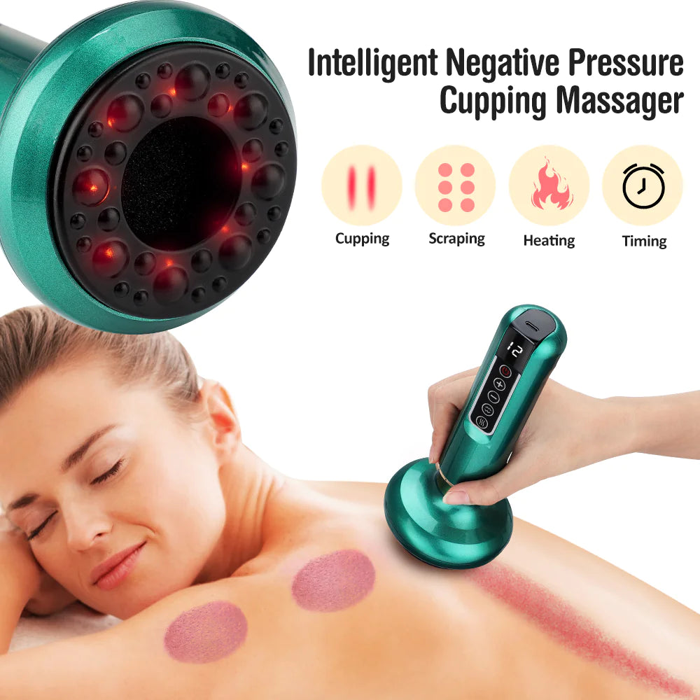 Electric Vacuum Cupping Massager 12 adjustable suction levels
