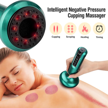 Electric Vacuum Cupping Massager 12 adjustable suction levels