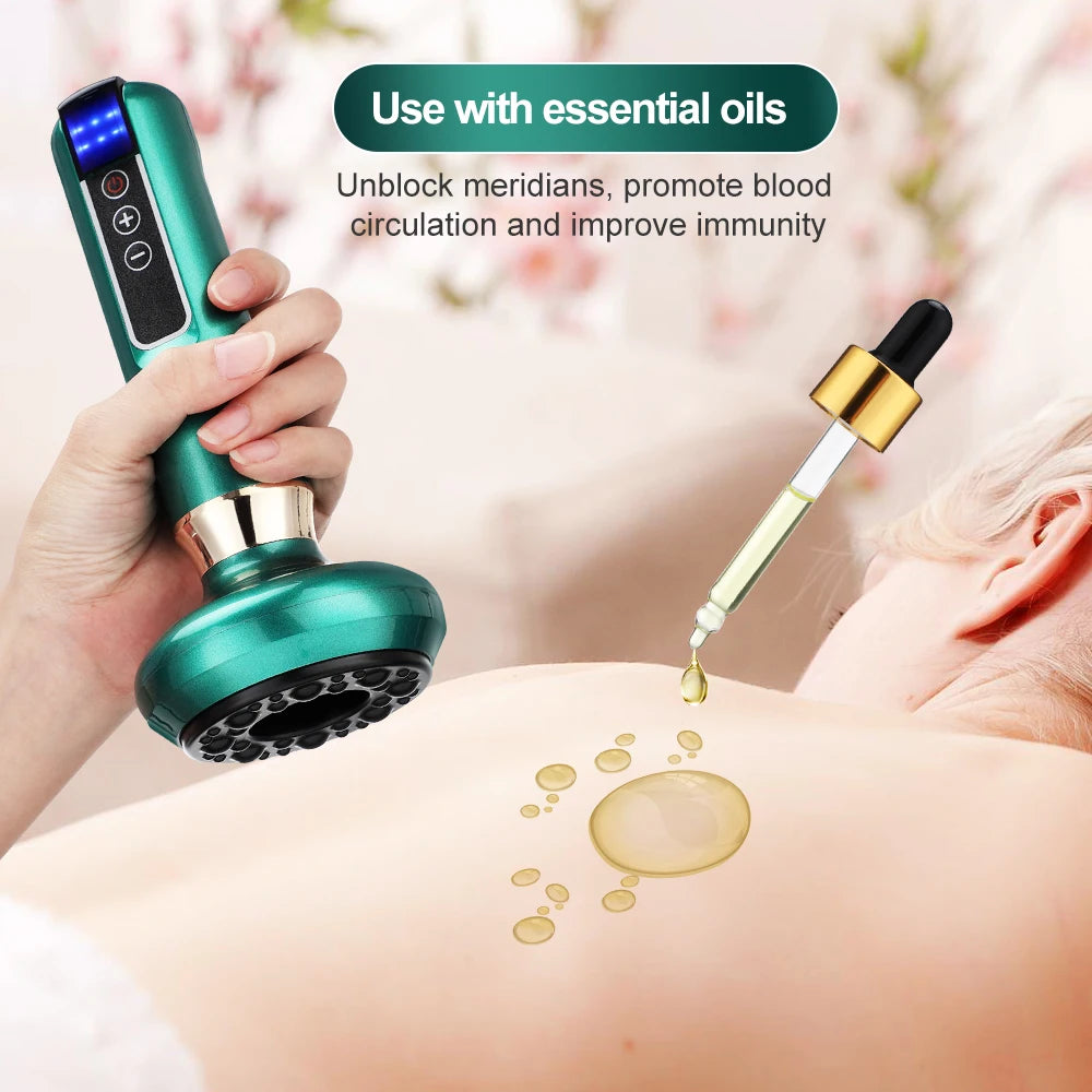 Electric Vacuum Cupping Massager 12 adjustable suction levels