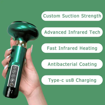Electric Vacuum Cupping Massager 12 adjustable suction levels