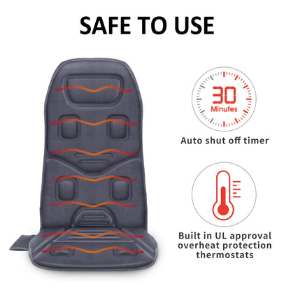 Vibration Massage Seat Cushion Back Massager with Heat Chair Pad Gifts for Men/Dad