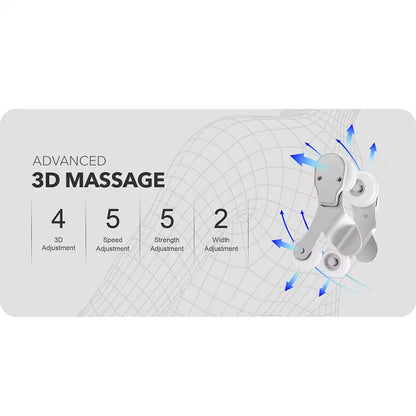 Prestige Series Black Faux Leather Reclining 3D Massage Chair with Foot Rollers and Heated Seat